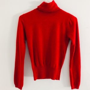 Red Cashmere Turtle Neck